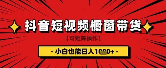 抖音短视频食品橱窗带货，小白轻松上手日入1k+【揭秘】-网创社