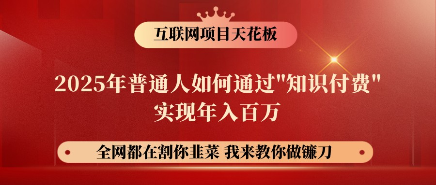 网创项目终点站-镰刀训练营超级IP合伙人，25年普通人如何通过“知识付费”年入百万-网创社