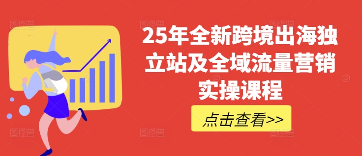 25年全新跨境出海独立站及全域流量营销实操课程，跨境电商独立站TIKTOK全域营销普货特货玩法大全-网创社