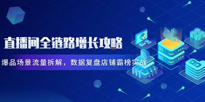 直播间全链路增长攻略，爆品场景流量拆解，数据复盘店铺霸榜实战-网创社