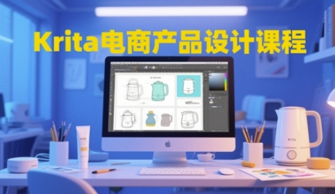 Krita电商产品设计课程，掌握从工具使用到创意落地的全链路设计能力-网创社