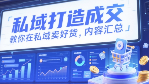 私域打造成交，教你在私域卖好货，内容汇总-网创社