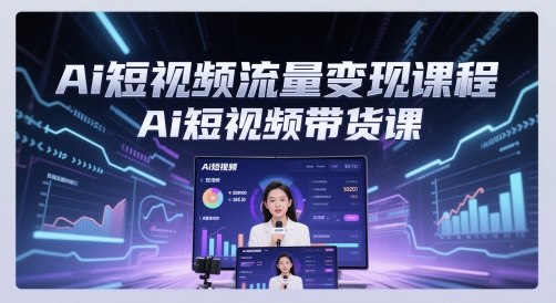 Ai短视频流量变现课程，Ai短视频带货课-网创社