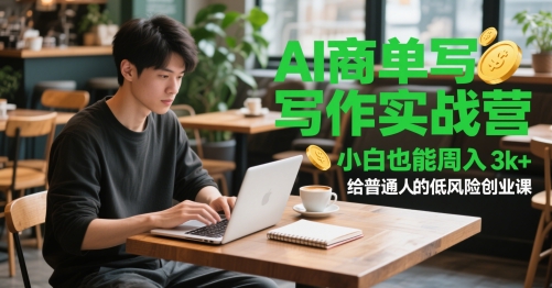 AI商单写作实战营，小白也能周入3k+，给普通人的低风险创业课-网创社