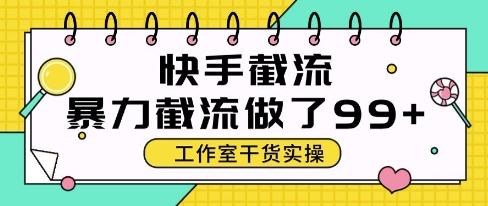 快手暴力截流玩法，全自动无需人工，每日单号50+精准客资【揭秘】-网创社