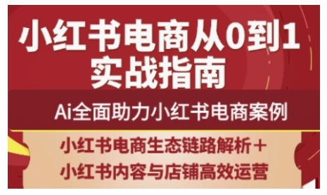 2025小红书电商全链路运营，Ai全面助力小红书电商案例-网创社