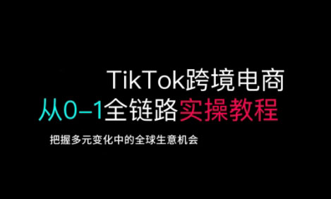 TikTok跨境电商从0-1全链路全方位实操教程，把握多元变化中的全球生意机会-网创社