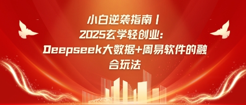 小白逆袭指南，2025玄学轻创业：Deepseek大数据+周易算法的融合玩法-网创社