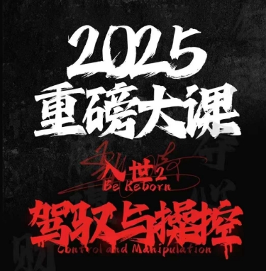 2025重磅大课，入世2，驾驭与控制-网创社