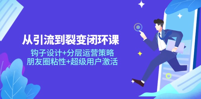 从引流到裂变闭环课：钩子设计+分层运营策略，朋友圈粘性+超级用户激活-网创社