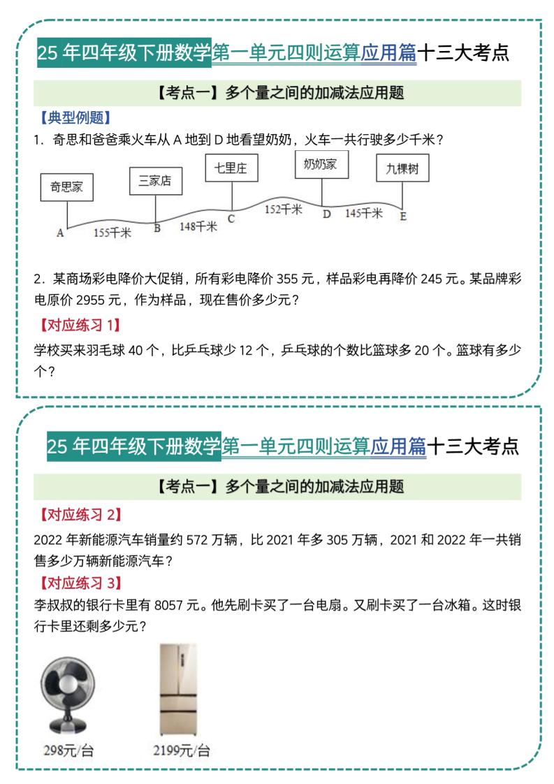 四年级下数学四则运算应用题篇十三大考点(5)-网创社