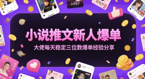 小说推文新人爆单大佬每天稳定三位数爆单经验分享-网创社