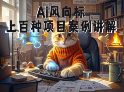 Ai风向标-附100种项目案例玩法-0基础小白到大神ai视频商业应用教学-网创社