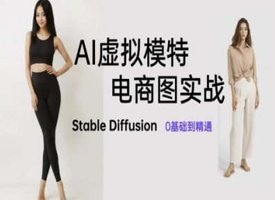 AI虚拟模特电商图实战，AI绘画Stable Diffusion 0基础到精通-网创社
