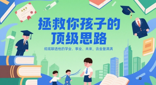 付费文章：拯救你孩子的顶级思路，彻底聊透他的学业、事业、未来，含金量满满-网创社