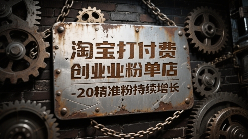 淘宝打付费创业粉单店每天稳定10-20精准粉持续增长【揭秘】-网创社