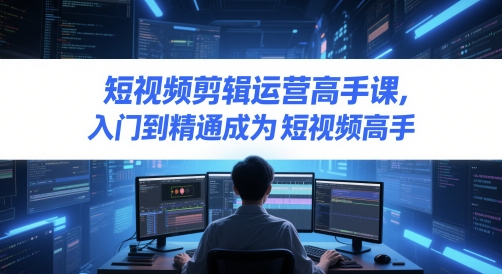 短视频剪辑运营高手课，入门到精通成为短视频高手-网创社