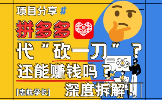 【2025最新】拼多多代坎助力项目深度拆解：还能挣钱吗?全流程玩法-网创社